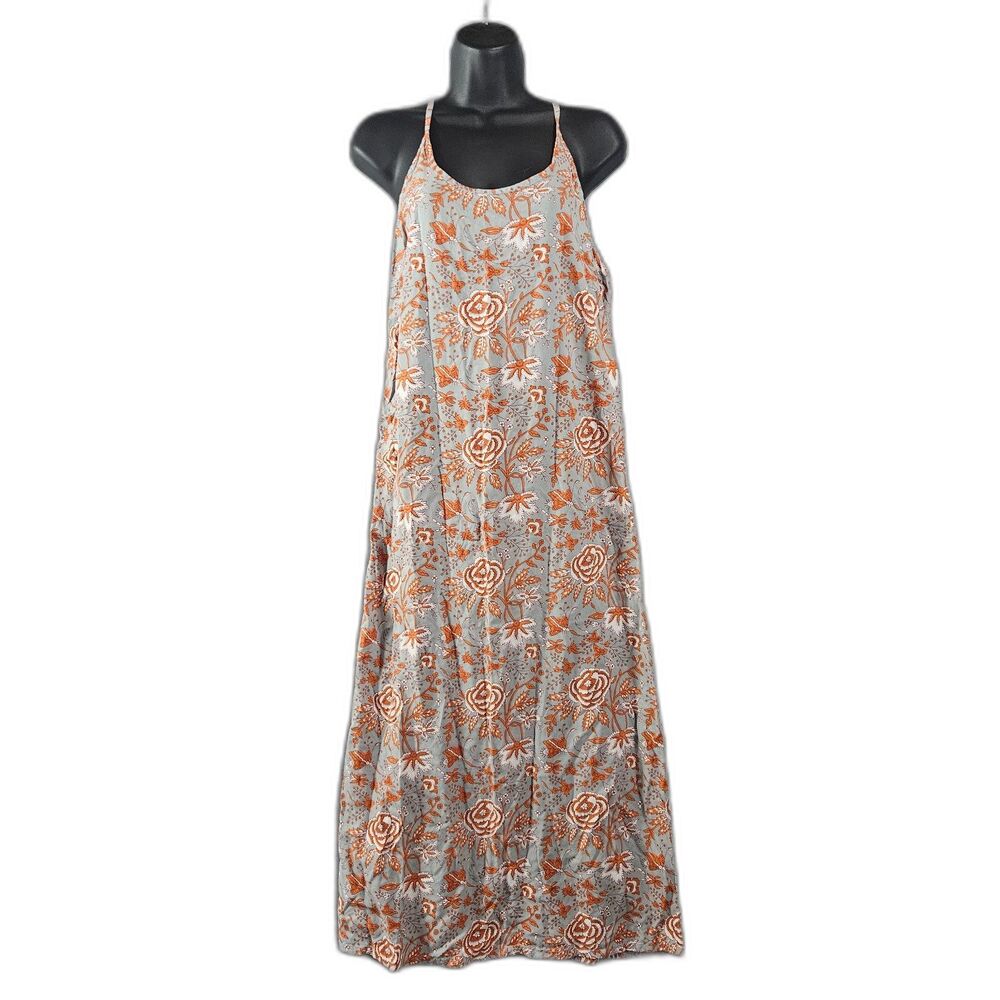 Cotton Tank Dress Floral Simple World Market Size S/M 90's Summer Sun Dress